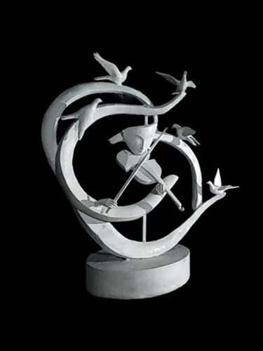 Abstract Musician with Birds Sculpture_Public Art & Installations